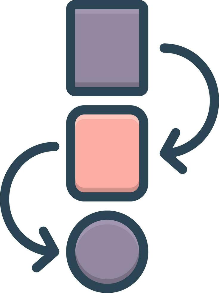 Färg ikon för variation vektor