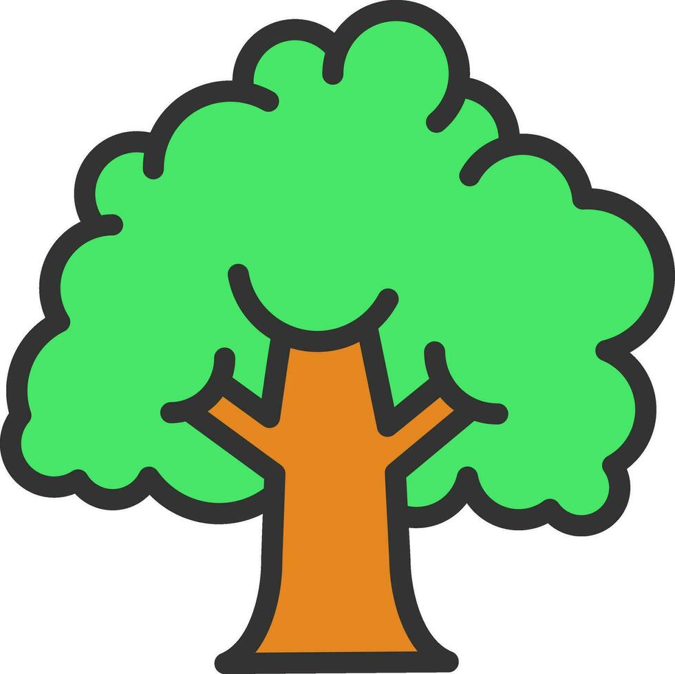 Baum Symbol Vektor Bild. geeignet zum Handy, Mobiltelefon Apps, Netz Apps und drucken Medien.