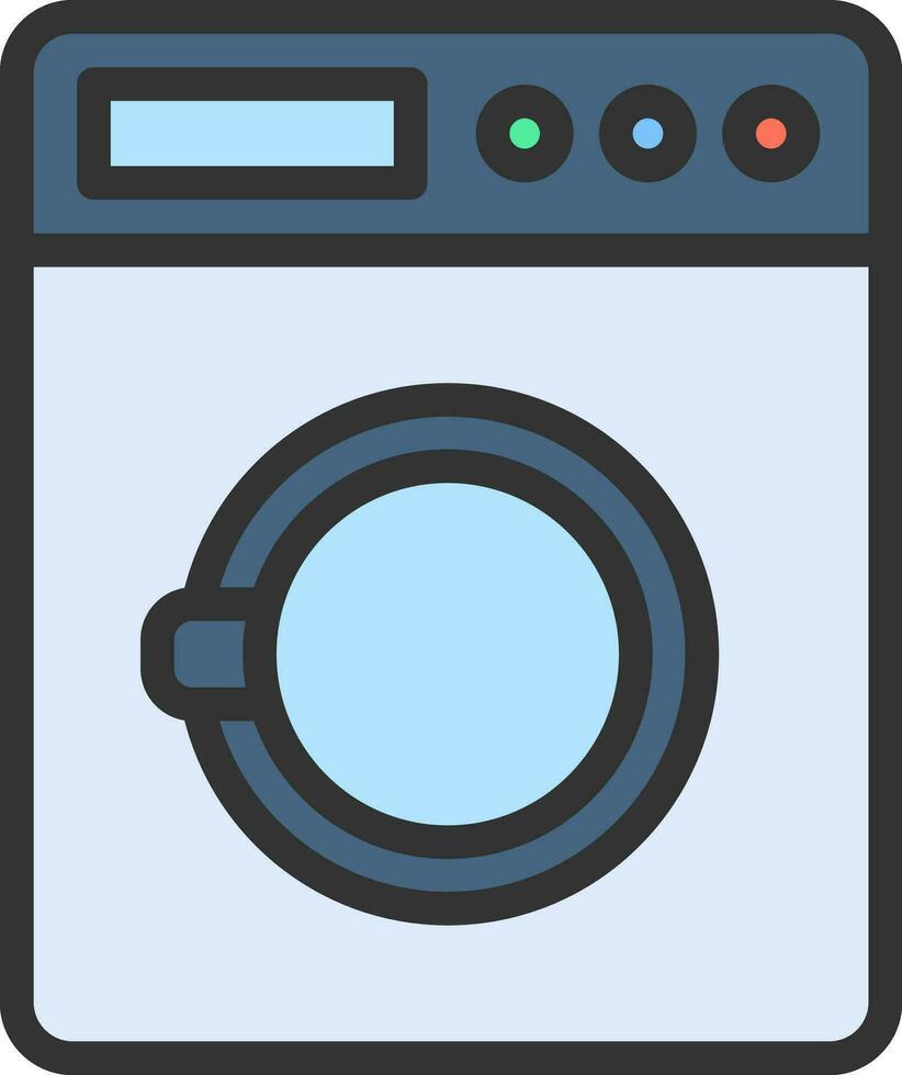 tvättning maskin ikon vektor bild. lämplig för mobil appar, webb appar och skriva ut media.
