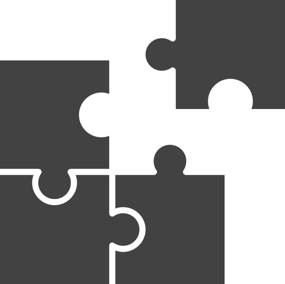 Puzzle Symbol Vektor Bild. geeignet zum Handy, Mobiltelefon Apps, Netz Apps und drucken Medien.