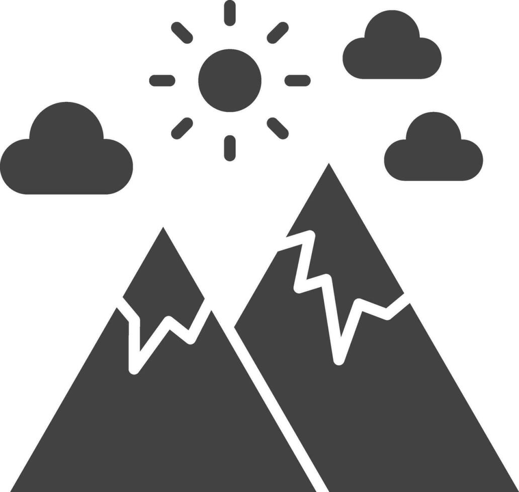 Berg Symbol Vektor Bild. geeignet zum Handy, Mobiltelefon Apps, Netz Apps und drucken Medien.