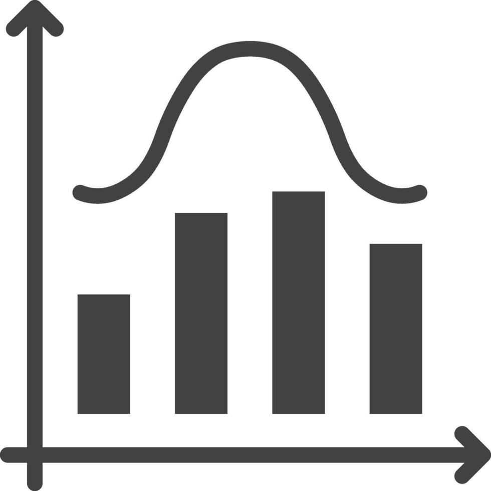 Histogramm Symbol Vektor Bild. geeignet zum Handy, Mobiltelefon Apps, Netz Apps und drucken Medien.