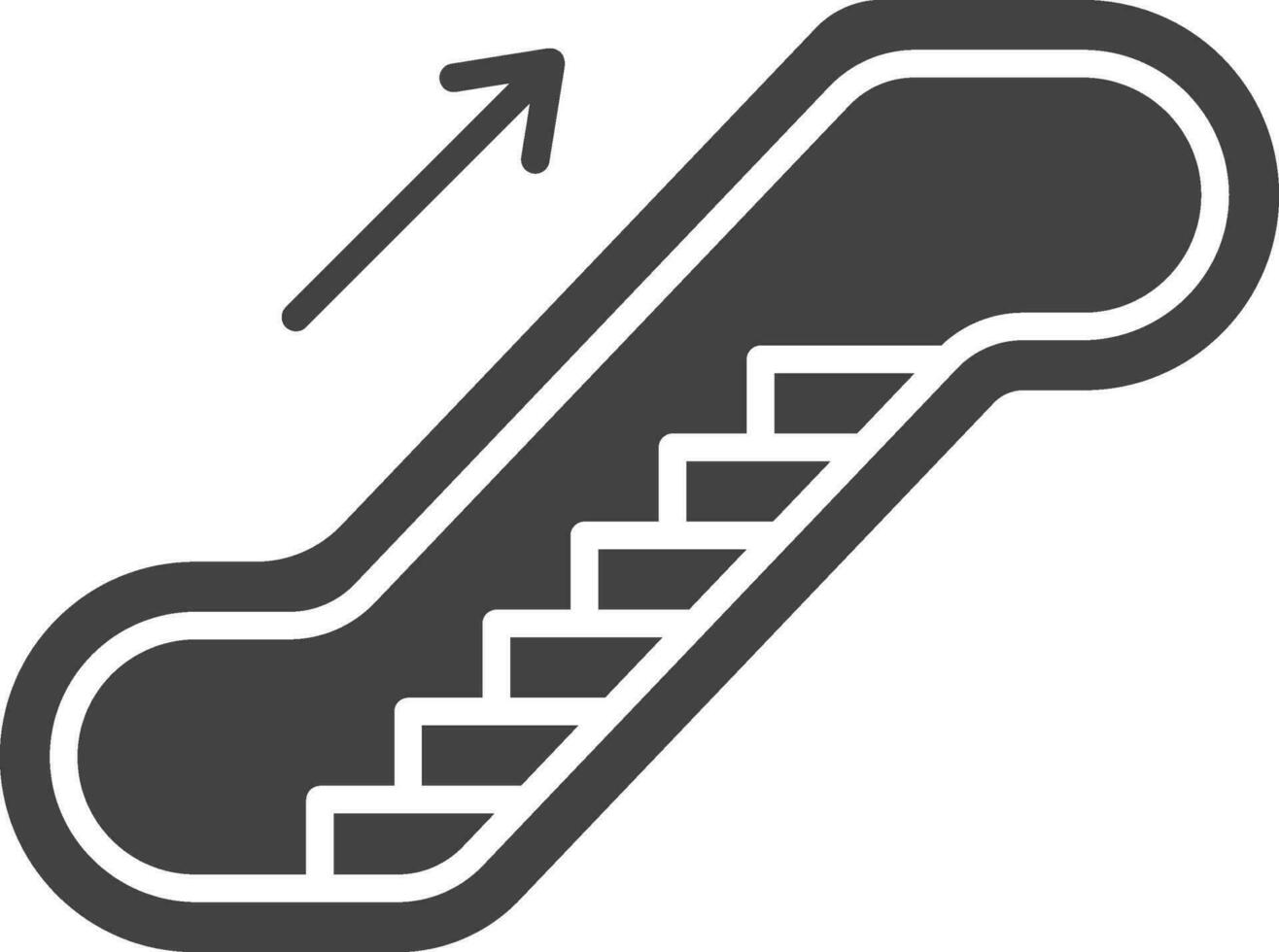 Rolltreppe Symbol Vektor Bild. geeignet zum Handy, Mobiltelefon Apps, Netz Apps und drucken Medien.