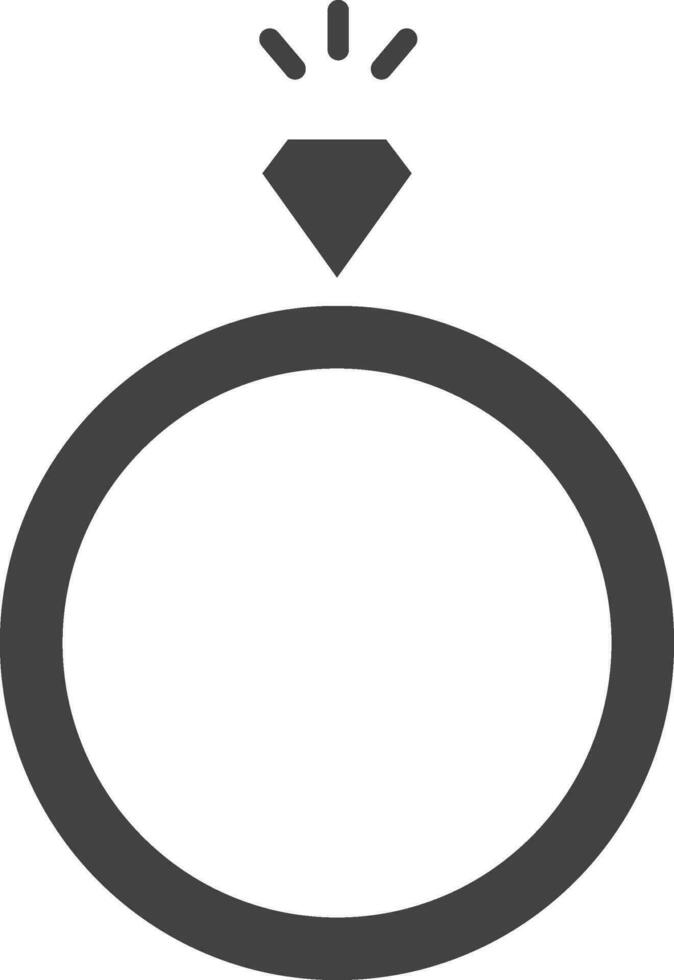 Engagement Ring Symbol Vektor Bild. geeignet zum Handy, Mobiltelefon Apps, Netz Apps und drucken Medien.