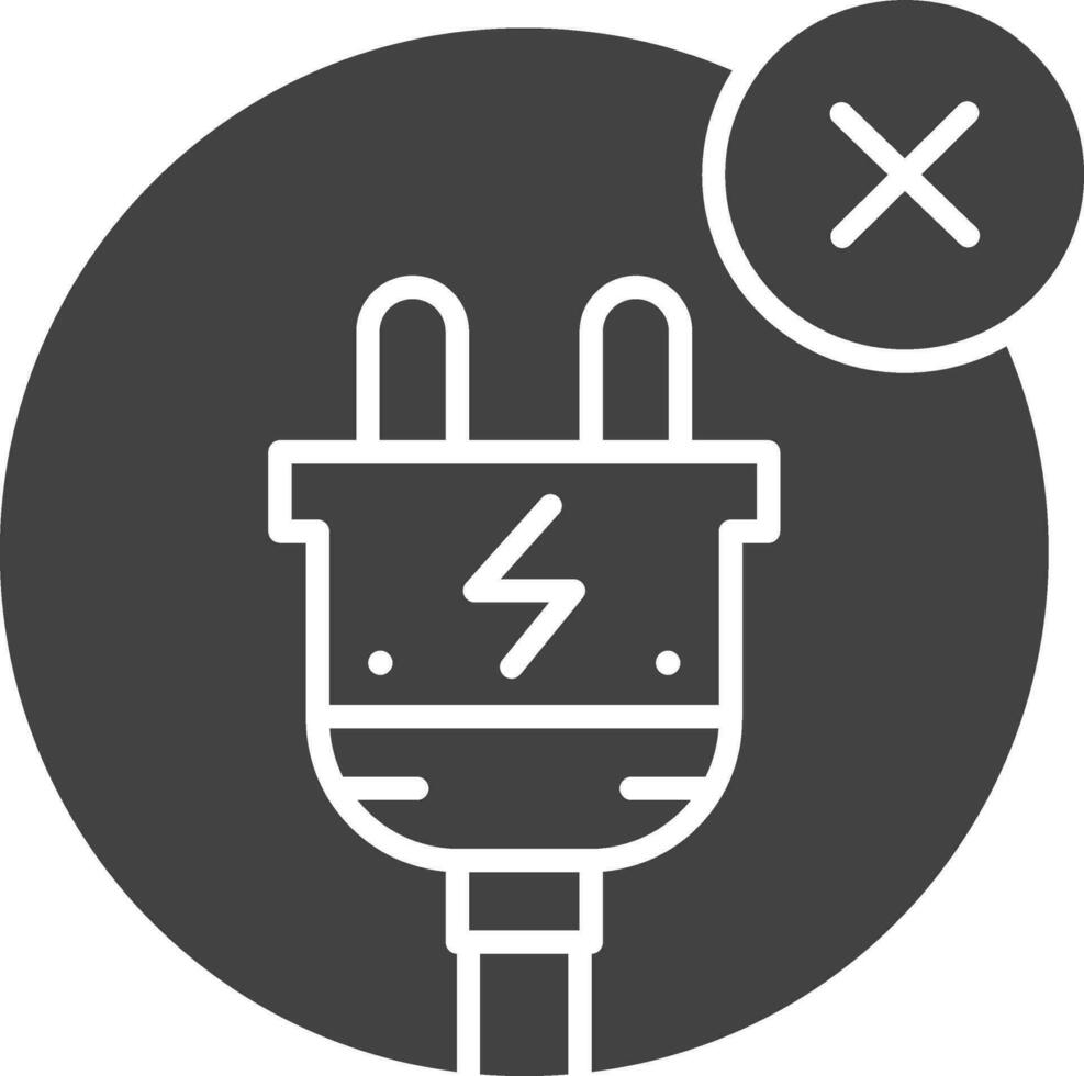 Nein Elektrizität Symbol Vektor Bild. geeignet zum Handy, Mobiltelefon Apps, Netz Apps und drucken Medien.