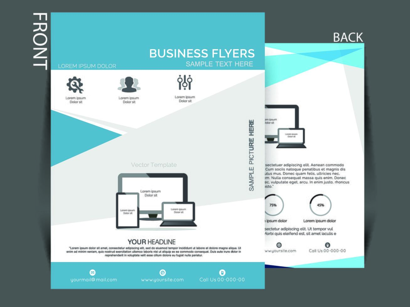 Business-Flayer-Vorlagendesign vektor