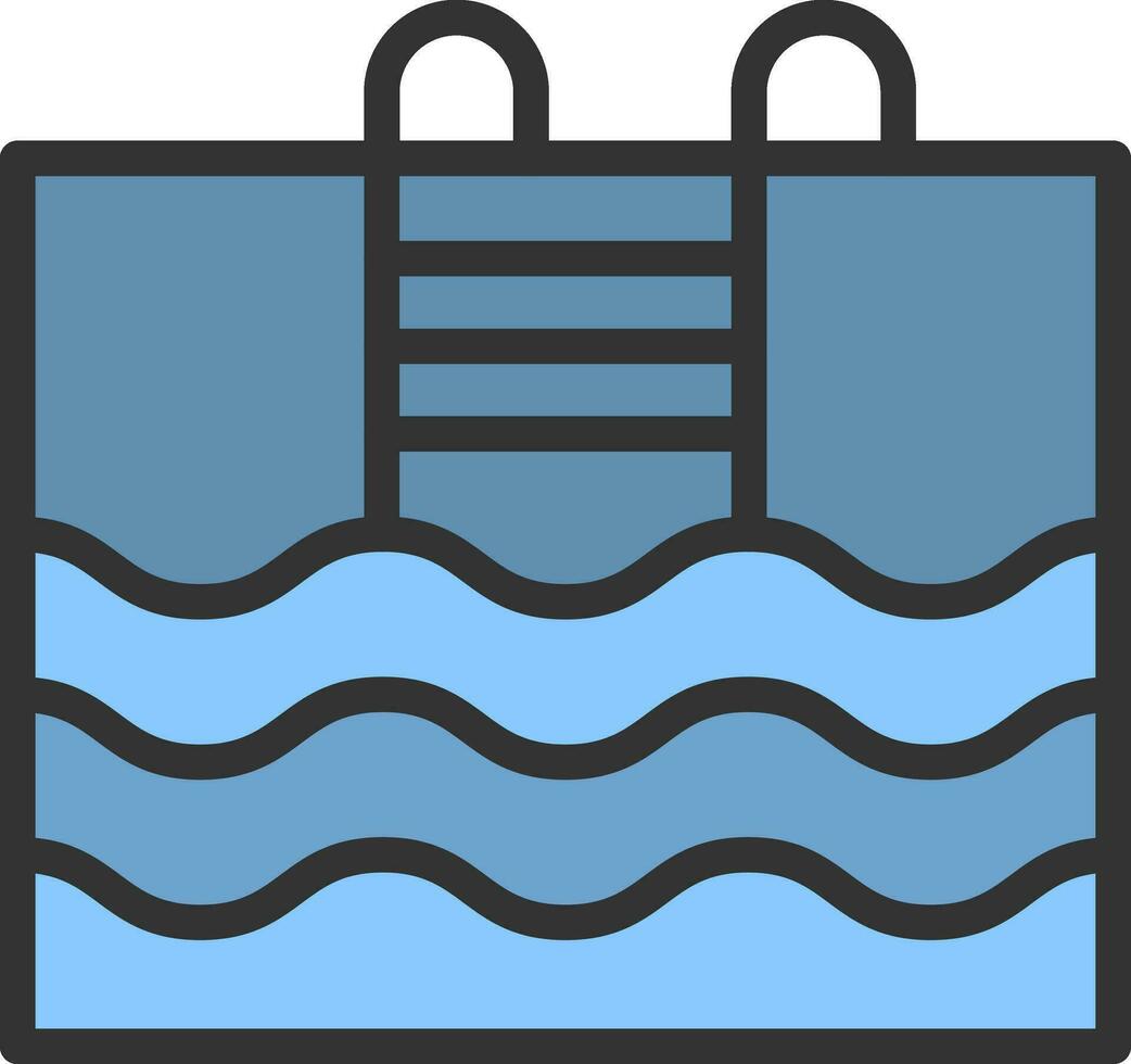 Schwimmbad Symbol Vektor Bild. geeignet zum Handy, Mobiltelefon Apps, Netz Apps und drucken Medien.