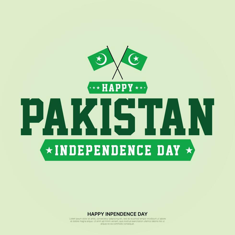 pakistan oberoende dag - 14 augusti pakistansk nationell firande pakistan dag pakistan skriven i urdu kalligrafi logotyp vektor