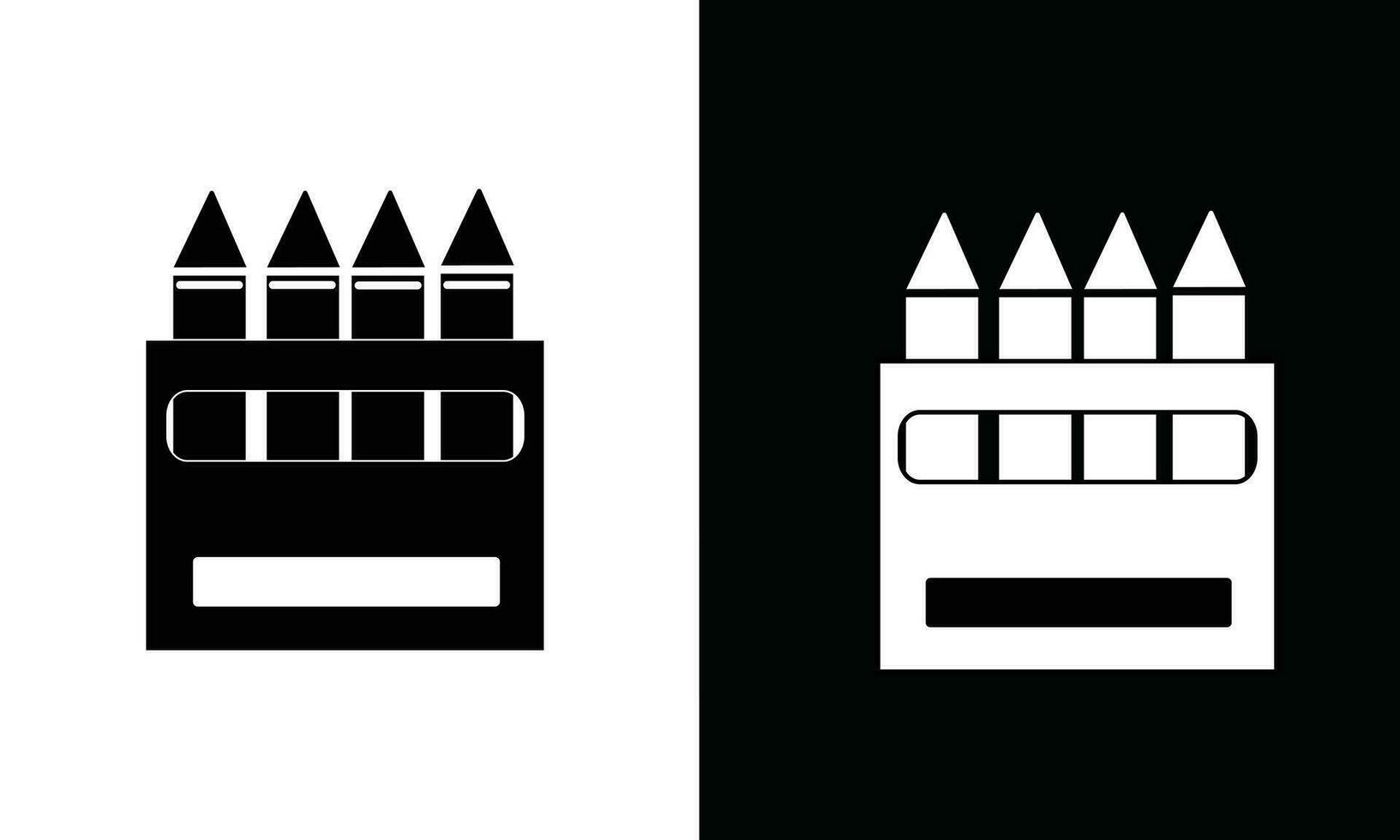 Farbe Bleistift Symbol Vektor. Farbe Bleistift Silhouette Vektor. Schule liefert Symbol Vektor. zurück zu Schule Konzept. Lernen und Bildung Symbol. eben Vektor im schwarz und Weiß.