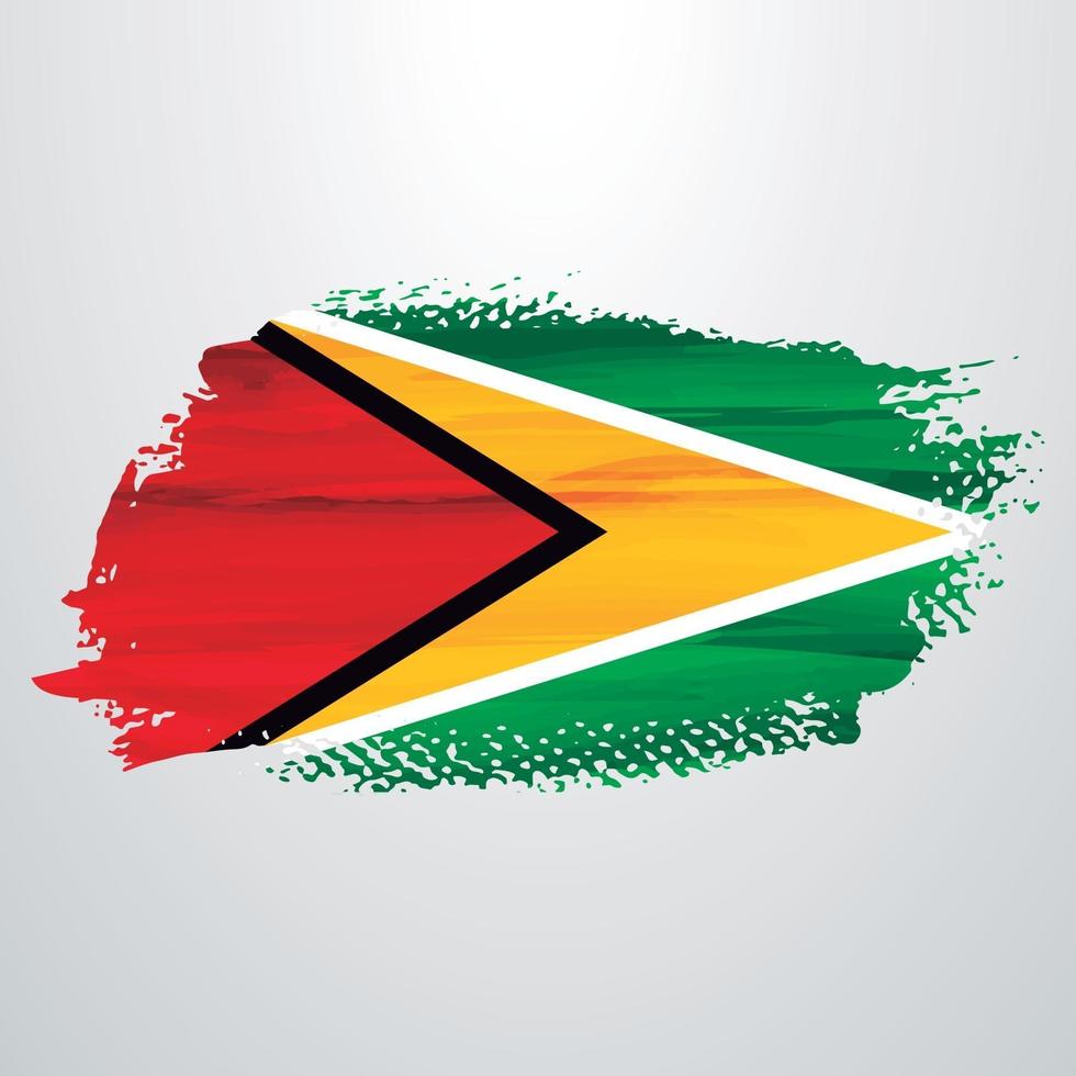 Guyana flaggborste vektor
