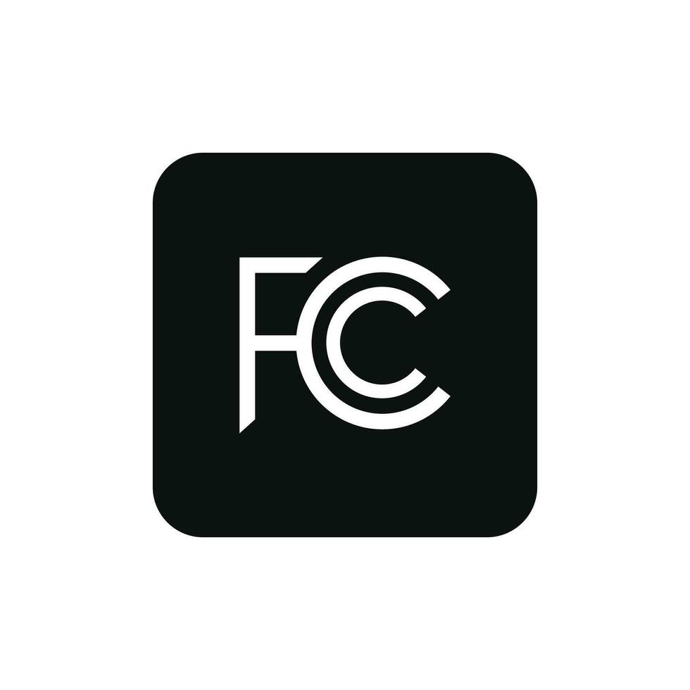 fcc Verpackung Kennzeichen Symbol Symbol Vektor