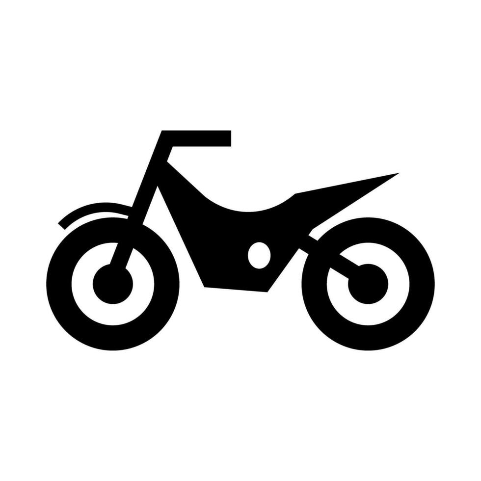 motorcykel silhuett ikon. motorcykel. vektor. vektor