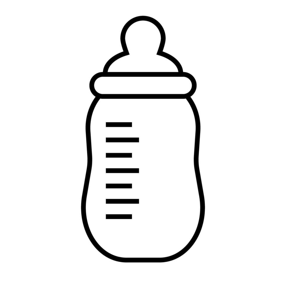 Baby Flasche. Baby Produkt. Milch Flasche. Vektor. vektor