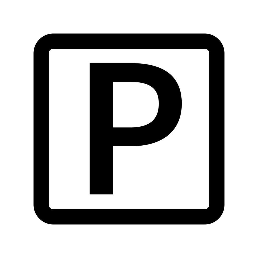 einfach Parkplatz Menge leiten unterzeichnen. Vektor. vektor