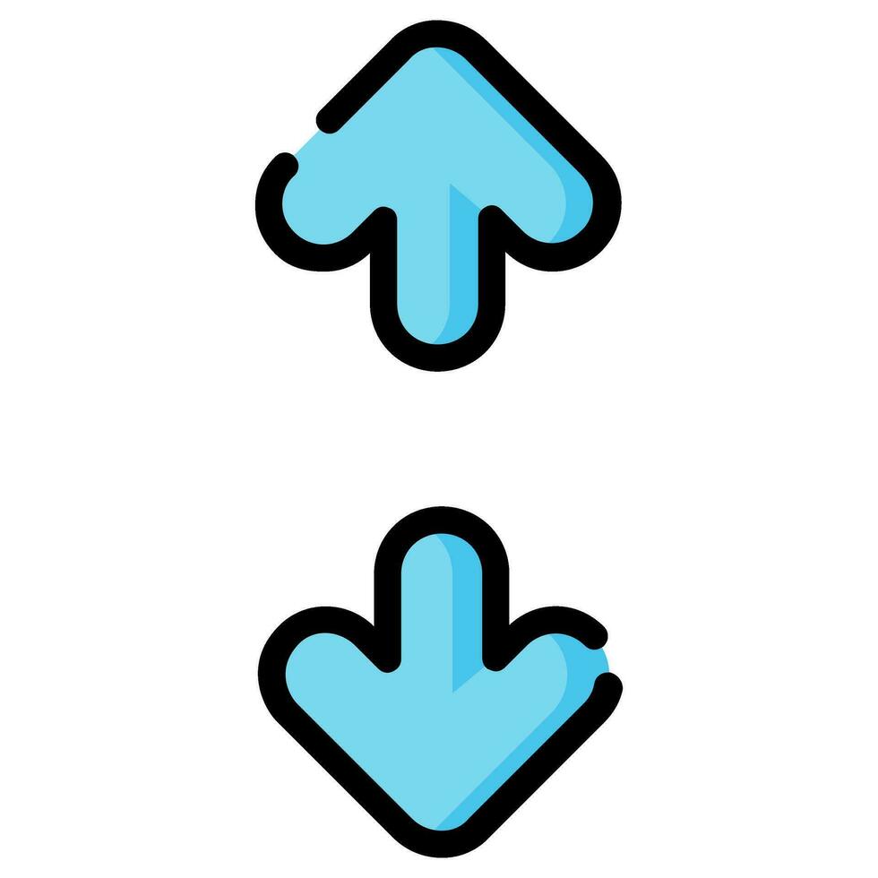 Vertikale erweitern Pfeil Vektor gefüllt Symbol