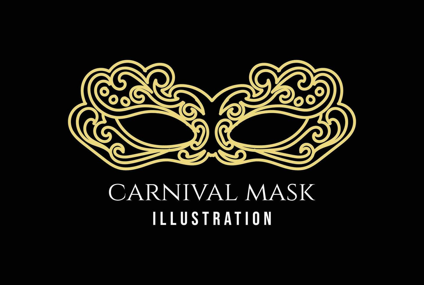 sexig varm kvinna flicka öga mask för karneval ikon illustration vektor