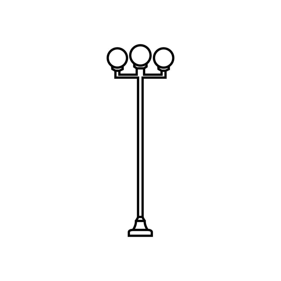 Straße Licht Vektor Symbol. Straße Beleuchtung Illustration unterzeichnen. Taschenlampe Symbol. Lampe Logo.