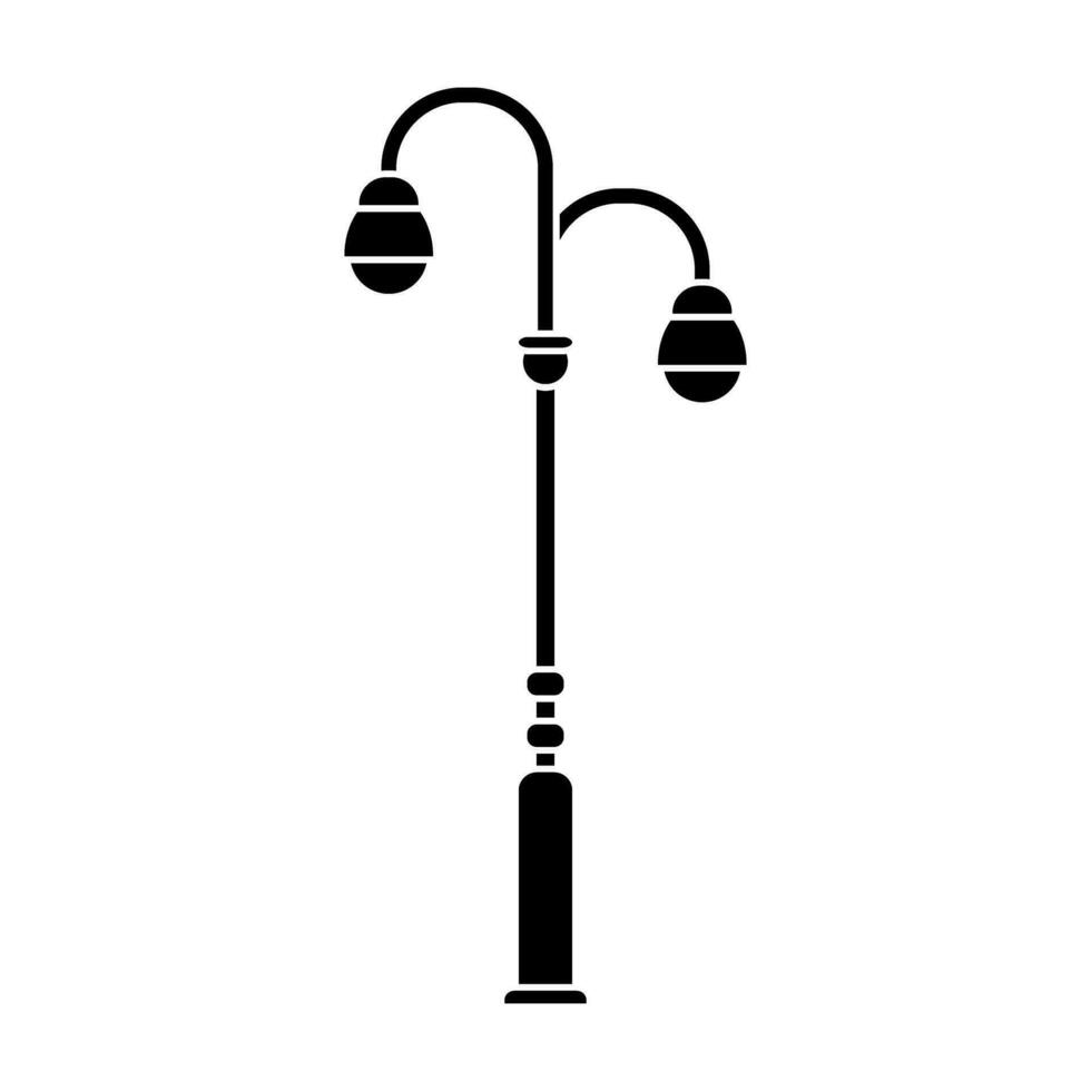 Straße Licht Vektor Symbol. Straße Beleuchtung Illustration unterzeichnen. Taschenlampe Symbol. Lampe Logo.