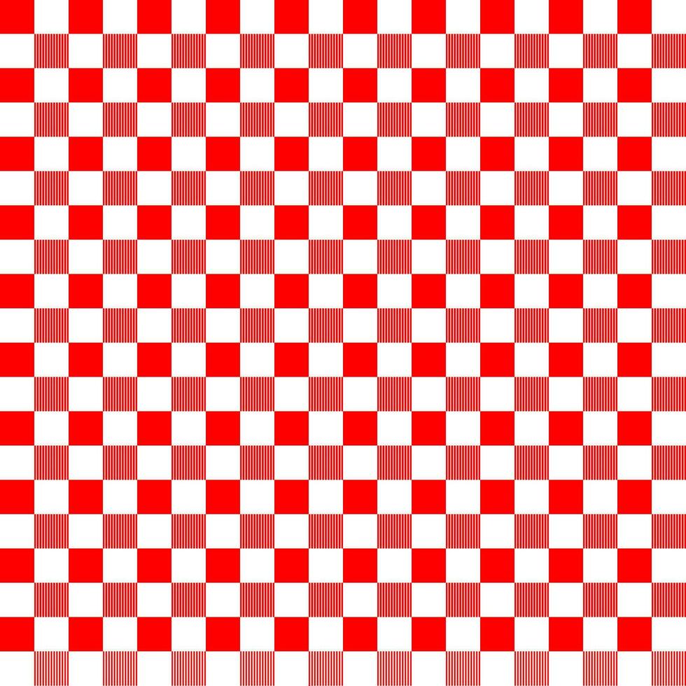 röd och vit gingham pläd mönster för picknick matta eller tyg utskrift. fyrkant bricka schack styrelse bakgrund vektor mall.