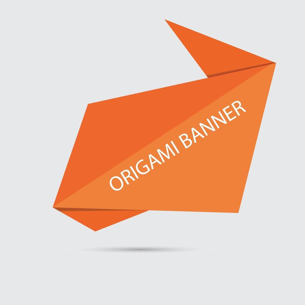 Origami-Papier-Sprechblase oder Web-Banner vektor