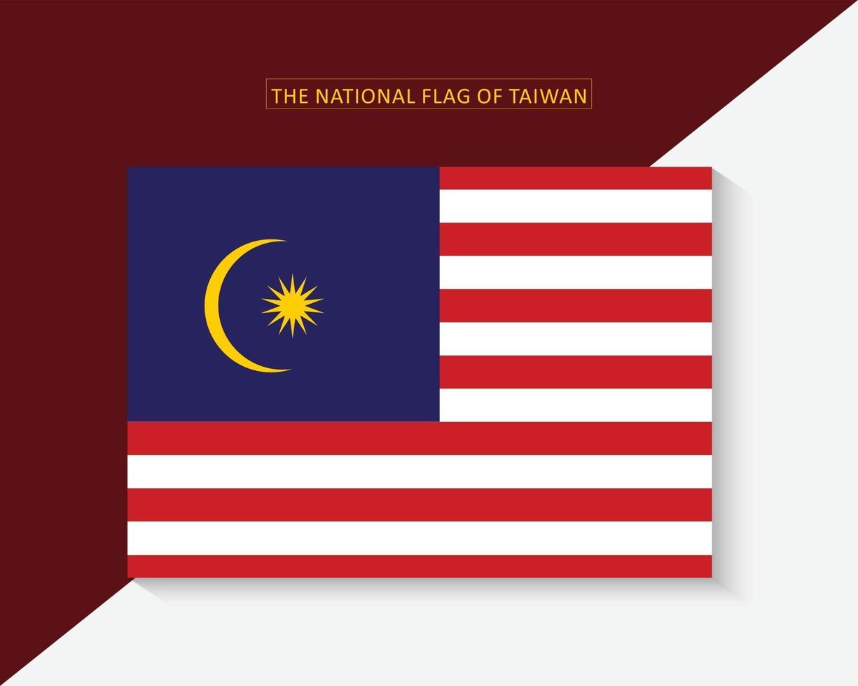 die Nationalflagge von Malaysia Vektordesign vektor