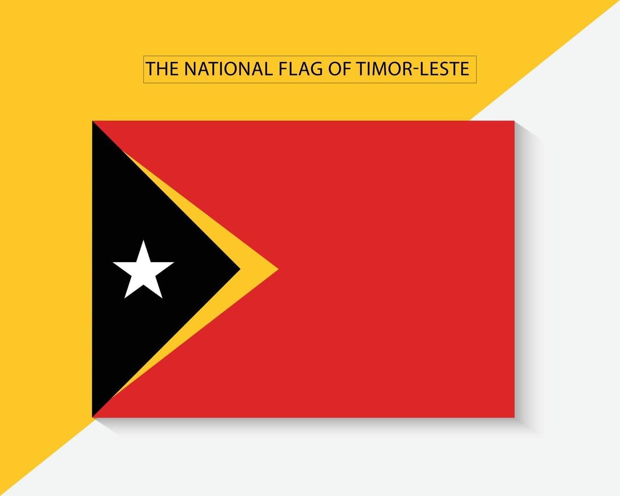die Nationalflagge von Timor-Leste-Vektordesign vektor