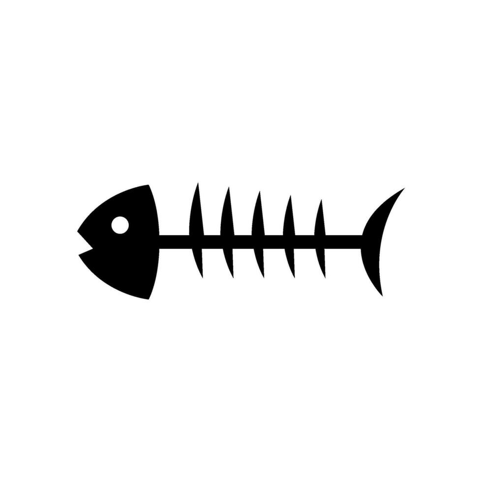 fiskben ikon vektor symbol design illustration