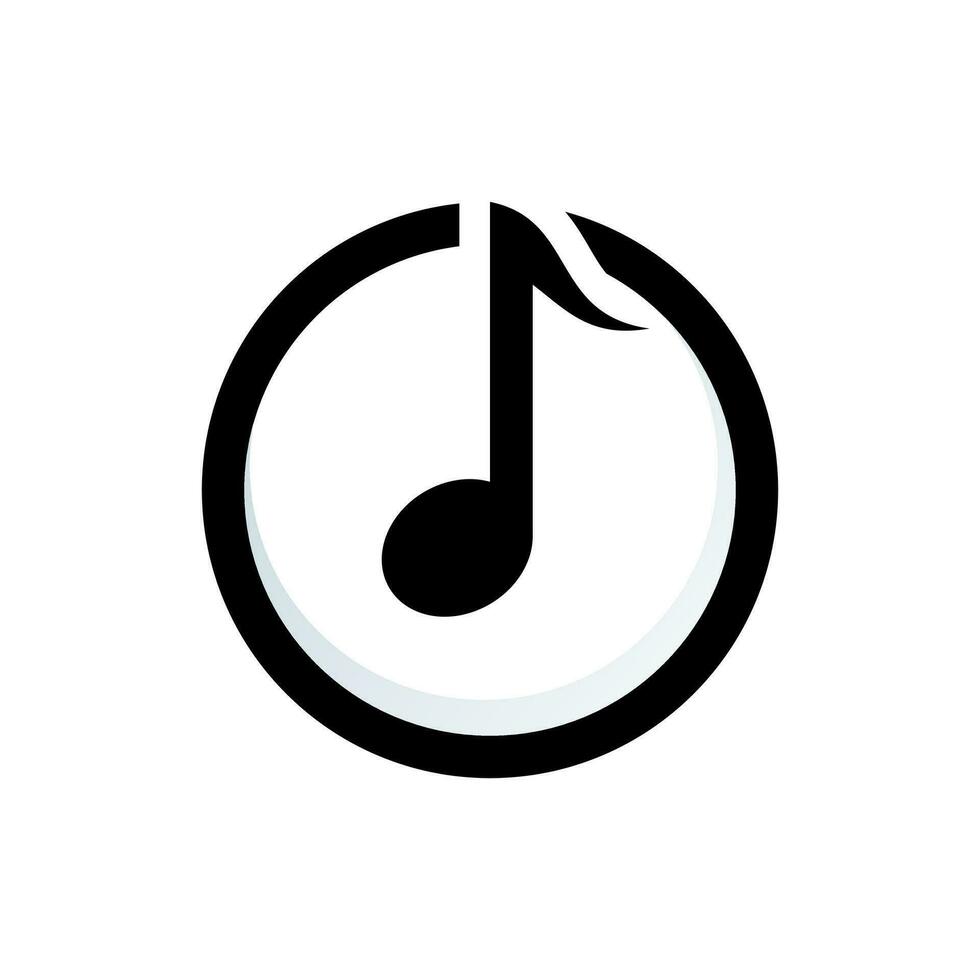 Musik- Ton Logo im Kreis Design vektor