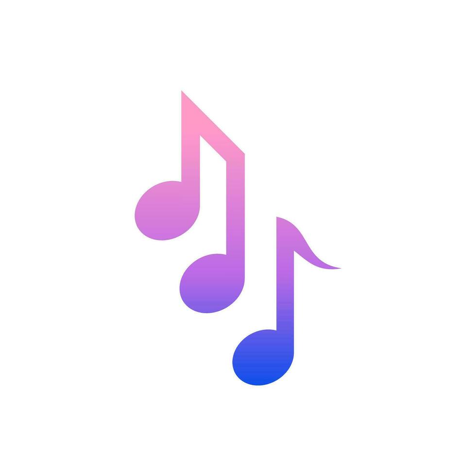 Musik- Ton Logo Design vektor