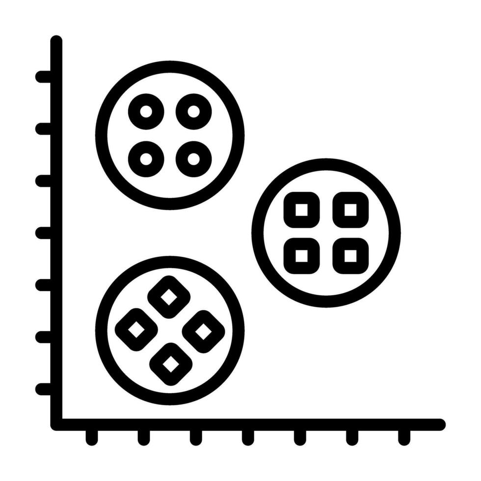 Cluster Analyse Vektor Symbol