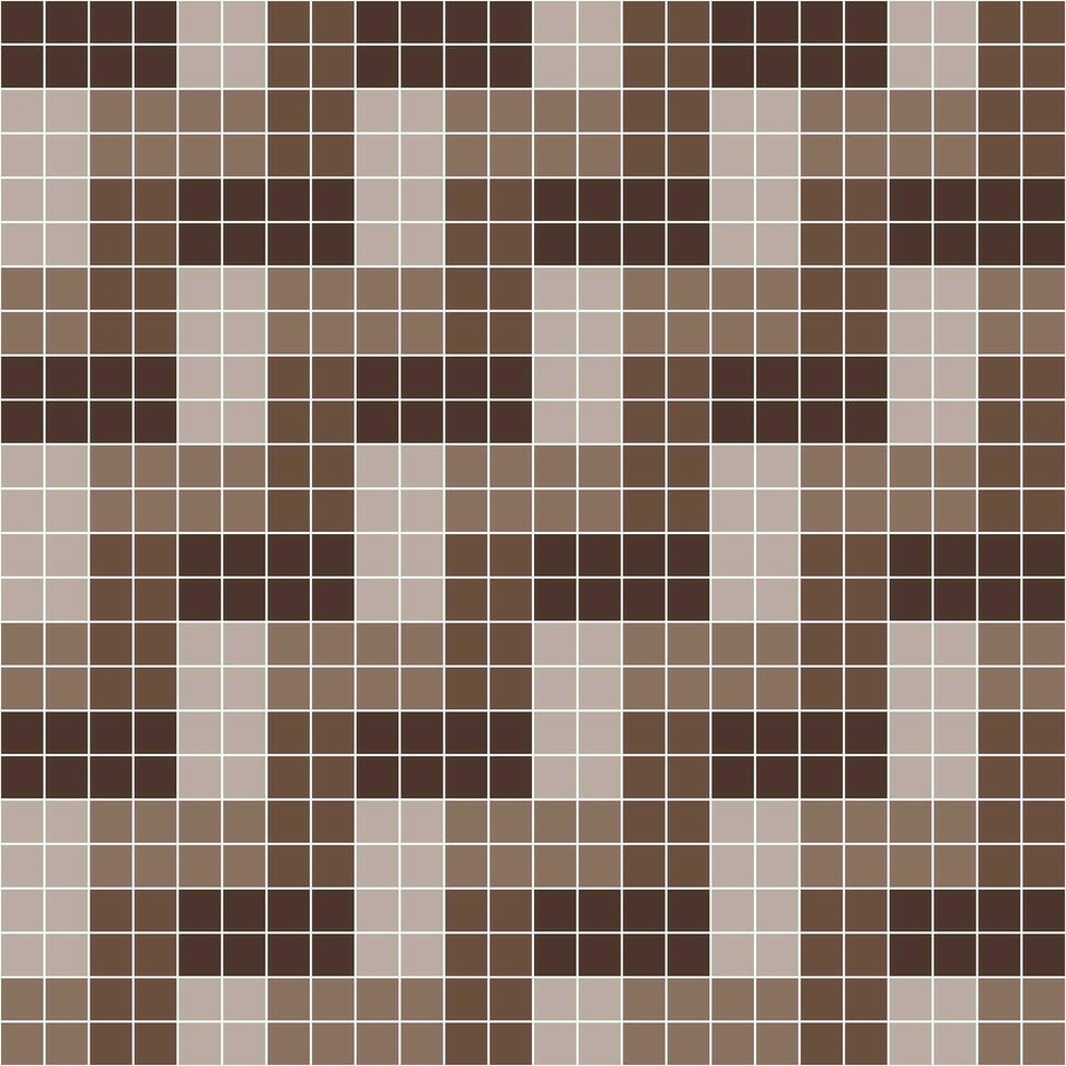 brun bricka bakgrund, mosaik- bricka bakgrund, bricka bakgrund, sömlös mönster, mosaik- sömlös mönster, mosaik- plattor textur eller bakgrund. badrum vägg kakel, golv plattor med skön mönster vektor