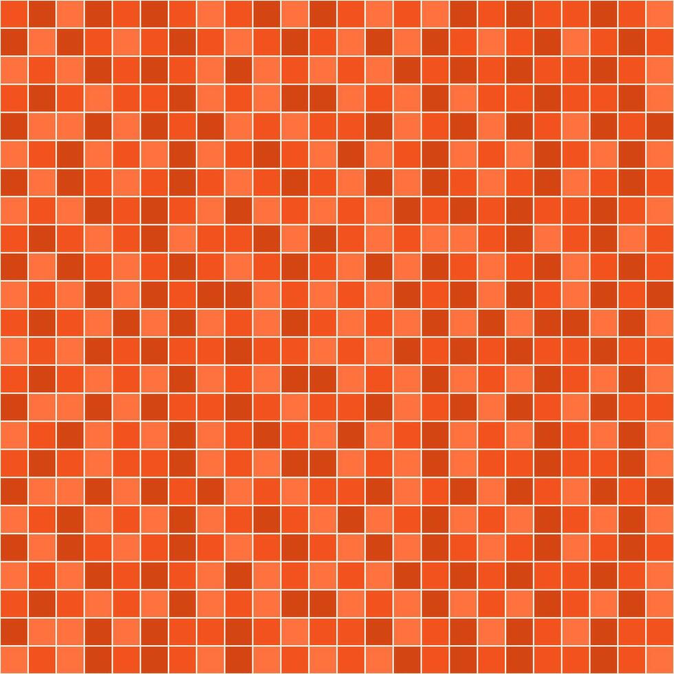 orange bricka bakgrund, mosaik- bricka bakgrund, bricka bakgrund, sömlös mönster, mosaik- sömlös mönster, mosaik- plattor textur eller bakgrund. badrum vägg kakel, simning slå samman kakel. vektor