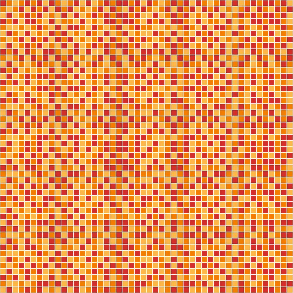 Orange Fliese Hintergrund, Mosaik Fliese Hintergrund, Fliese Hintergrund, nahtlos Muster, Mosaik nahtlos Muster, Mosaik Fliesen Textur oder Hintergrund. Badezimmer Mauer Fliesen, Schwimmen Schwimmbad Fliesen. vektor