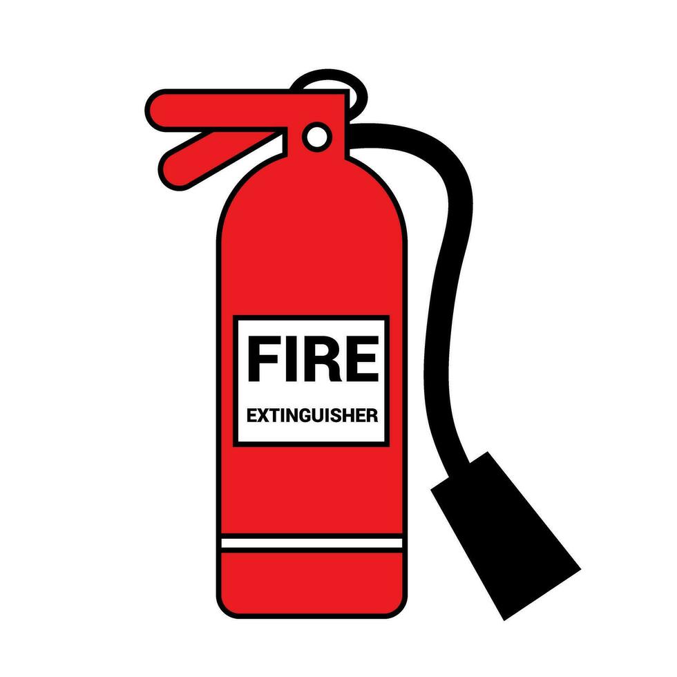 Feuer Feuerlöscher Symbol Vektor. Feuerwehrmann Illustration unterzeichnen. Hilfe Symbol. vektor