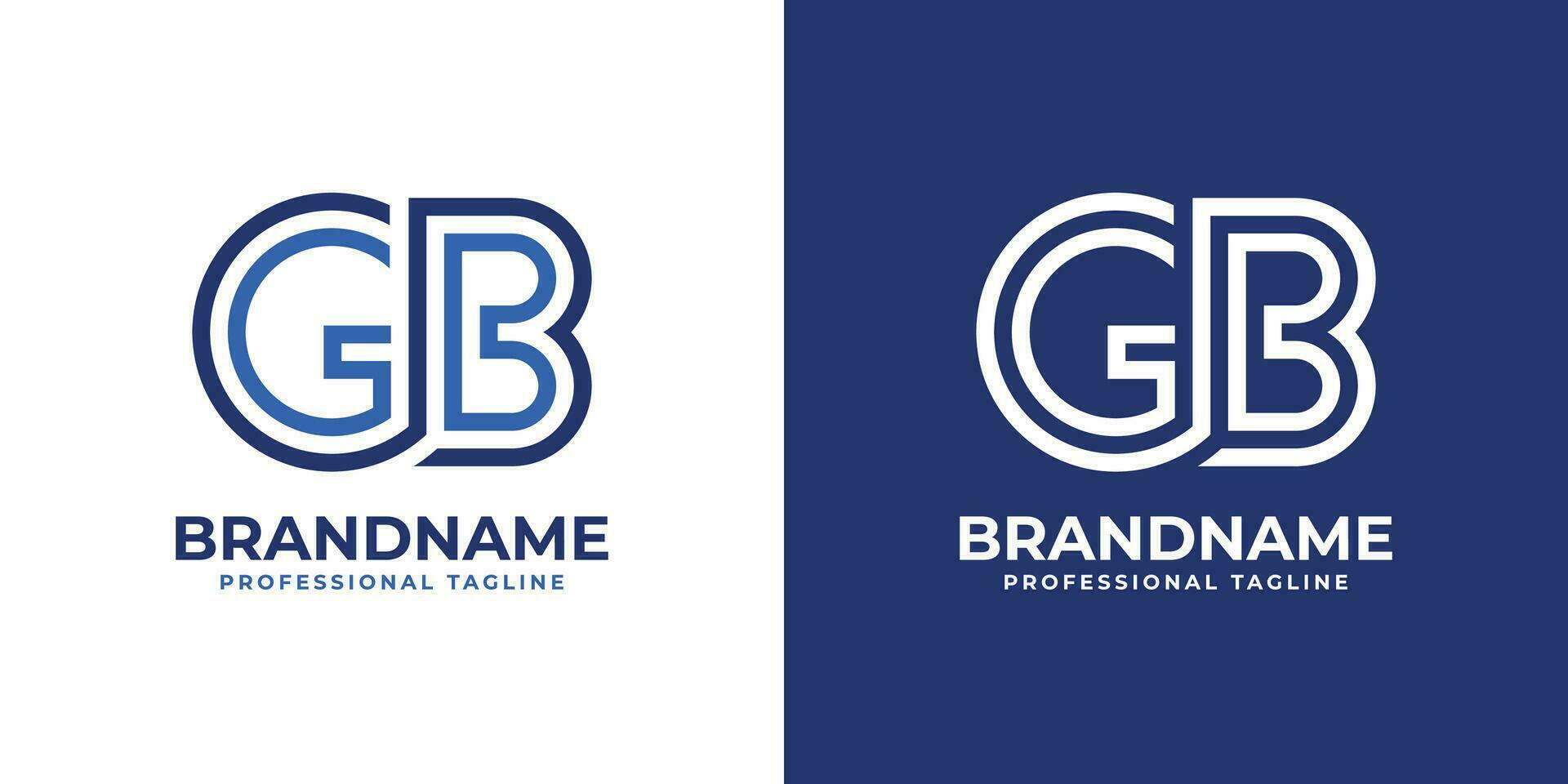 brev gb linje monogram logotyp, lämplig för företag med gb eller bg initialer. vektor