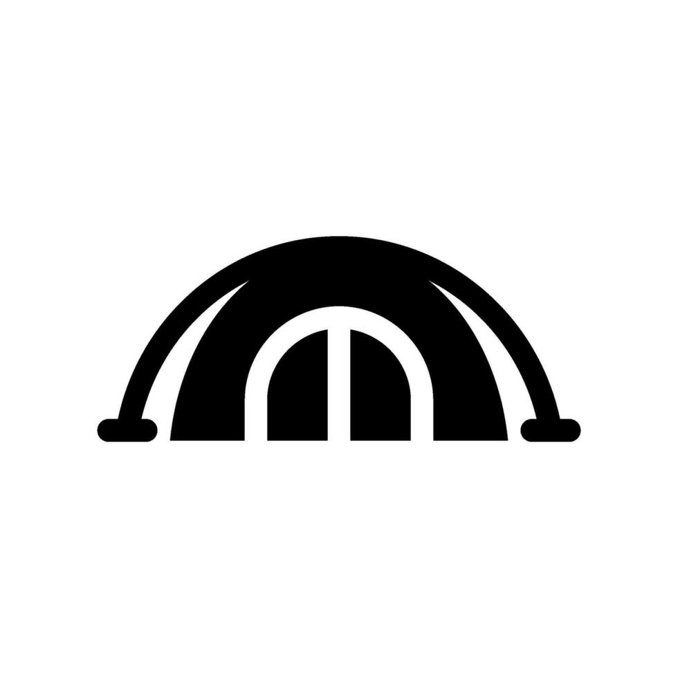 kupol tält ikon vektor symbol design illustration