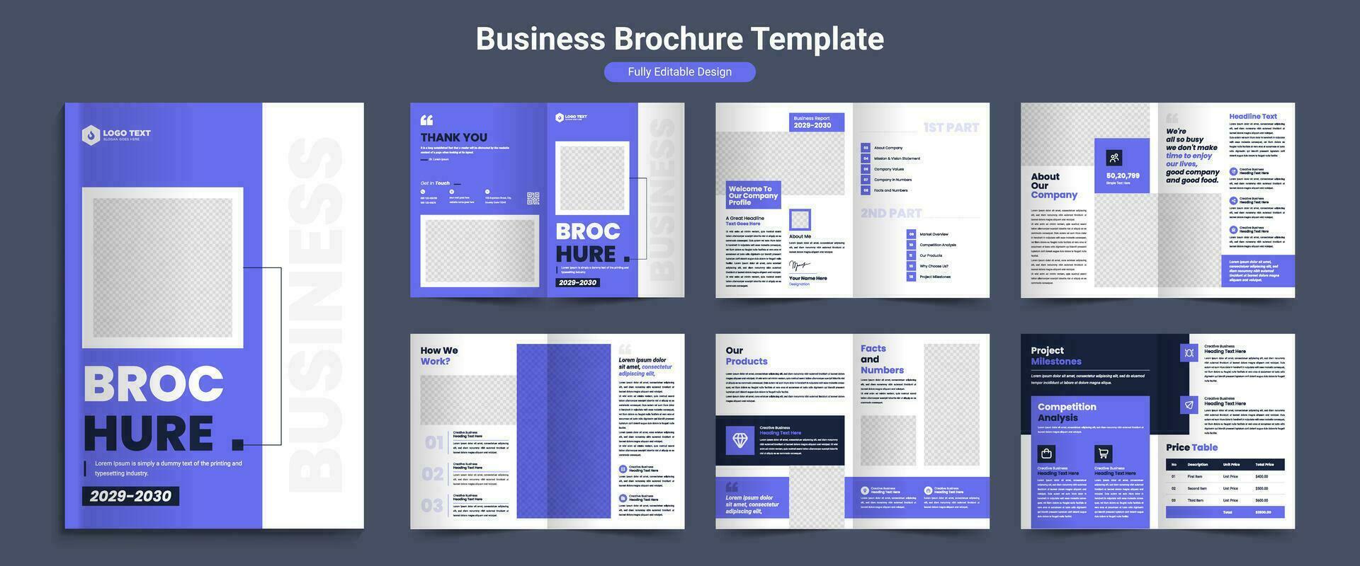 kreativ korporativ Geschäft Zeitschrift, Vorschlag, und Produkt Katalog Profil Broschüre Layout Vorlage Design vektor