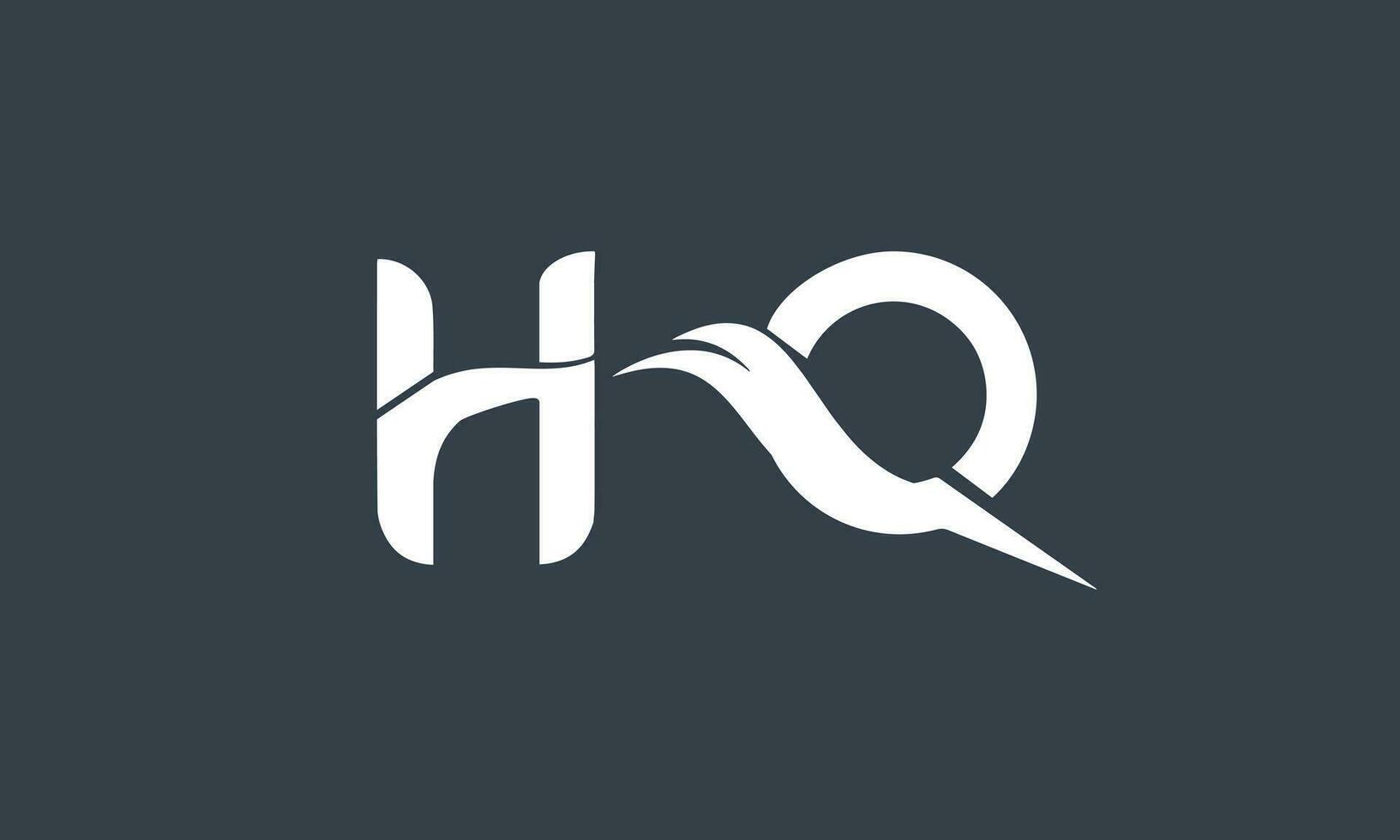 första brev logotyp hq qh vektor