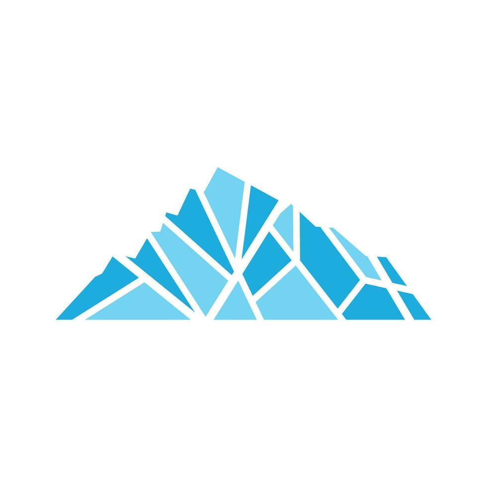 Berg Logo, Antarktis Eisberg Logo Design, Natur Landschaft Vektor, Produkt Marke Illustration Symbol vektor