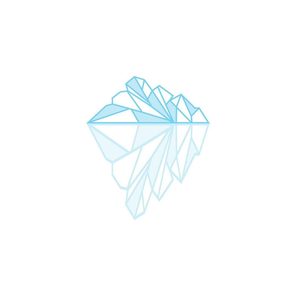 Berg Logo, Antarktis Eisberg Logo Design, Natur Landschaft Vektor, Produkt Marke Illustration Symbol vektor