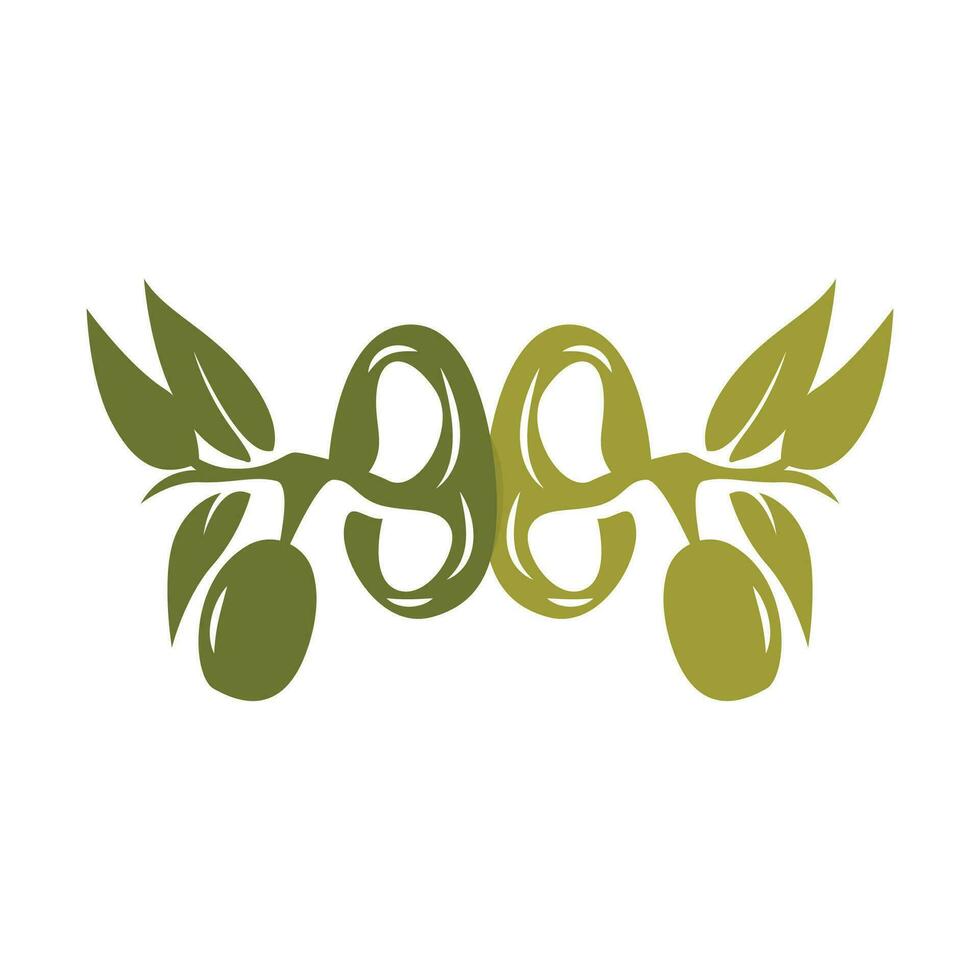 Olive Logo Design, Olive Öl Baum Vektor, einfach Illustration Vorlage vektor