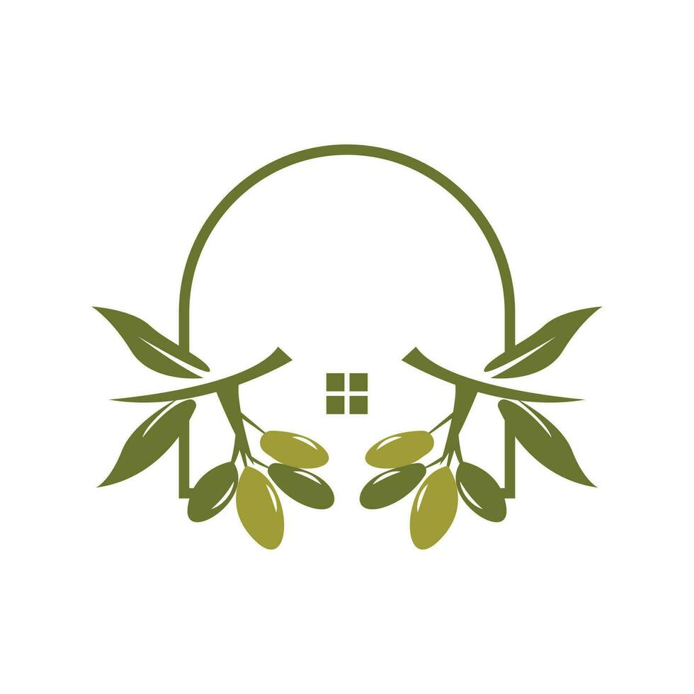 Olive Logo Design, Olive Öl Baum Vektor, einfach Illustration Vorlage vektor