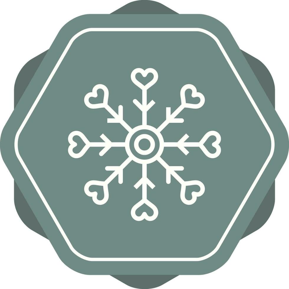 kärlek snöflinga vektor ikon