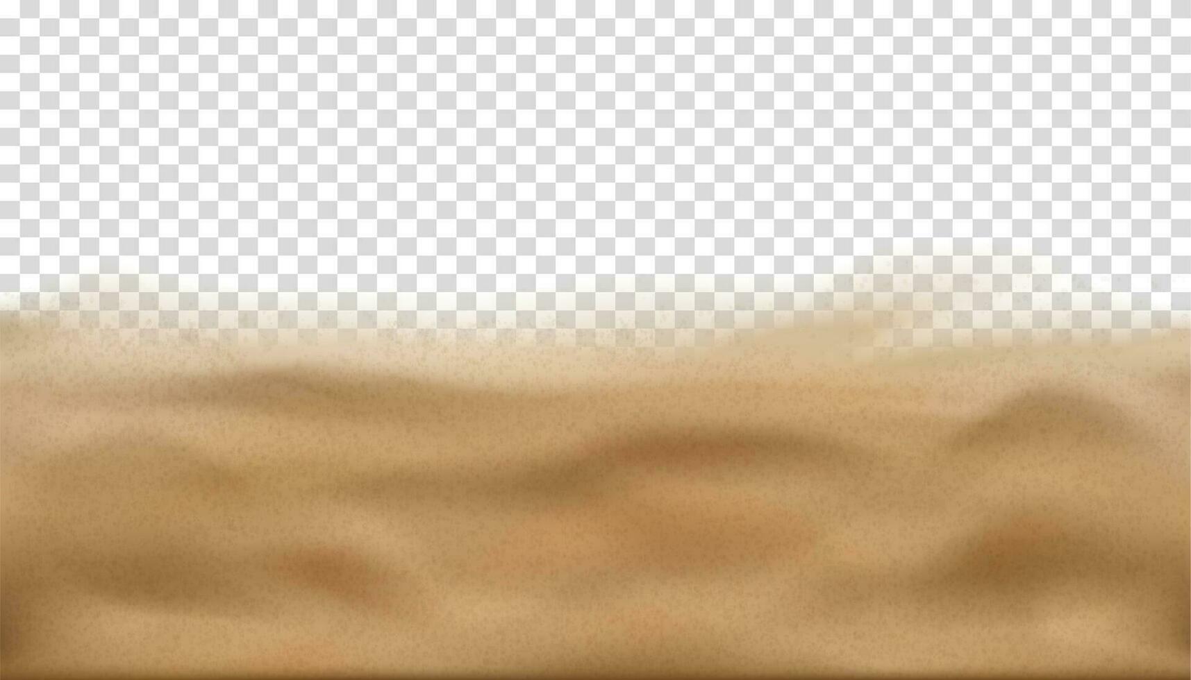 Sand Strand Textur mit Sanft Wellen.3d Vektor Horizont oben Aussicht Gelb Wüste Sand Düne oder Meer Sand, Sommer Hintergrund zum Verkauf Banner, Vorlage, saisonal Rabatt