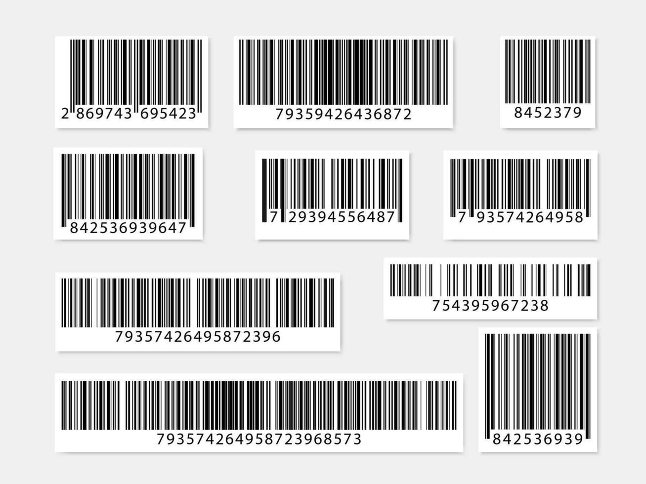 einstellen von Barcodes. Sammlung qr Codes. Vektor Illustration