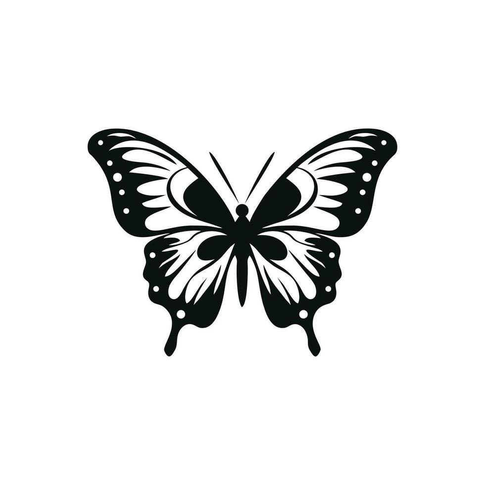 Schmetterling-Silhouette-Symbole. Vektorillustrationen. vektor