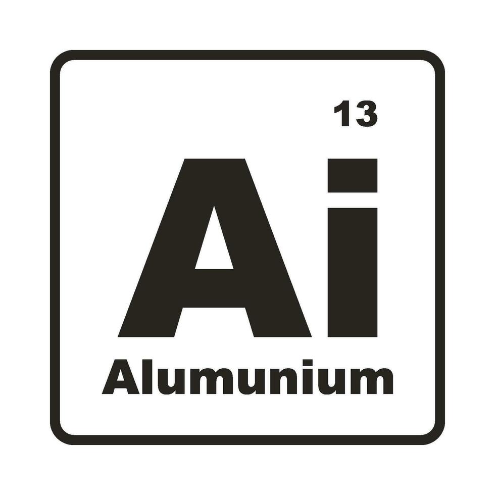 Alumunium Element Symbol vektor