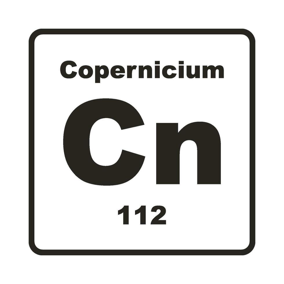 copernicium element ikon vektor