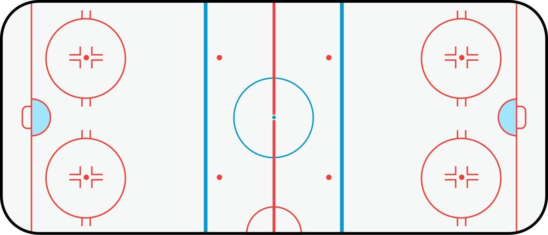 Eishockeystadion Vektor-Illustration Draufsicht vektor