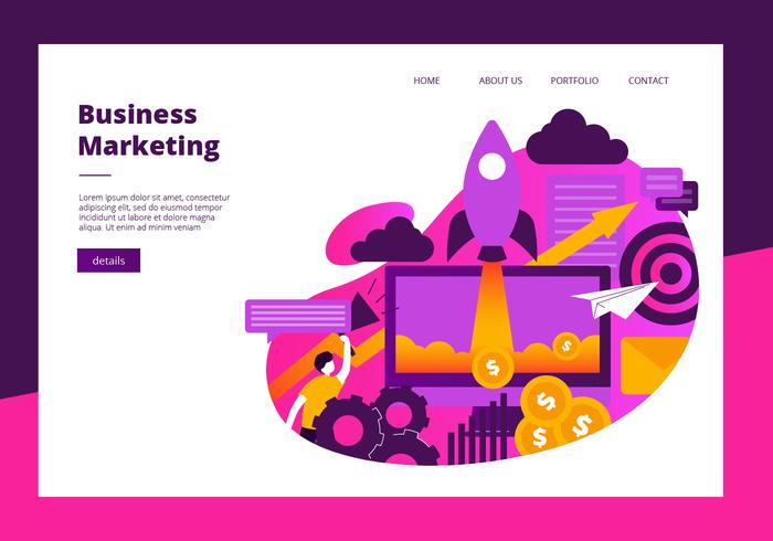 Business Marketing Elements Banner Vector Mall